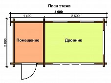 Картинка Хозблок и дровник 2×4 «Ока»